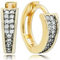 Balia Damen Creolen aus 333 Gelbgold mit Zirkonia BGO0038GW