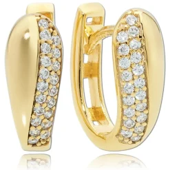 Balia Damen Creolen aus 333 Gelbgold mit Zirkonia BGO0042GW