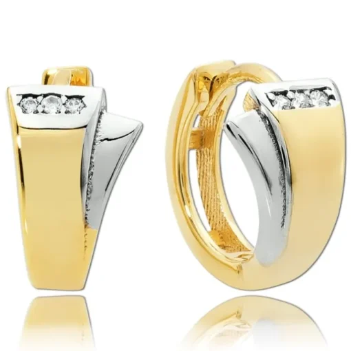 Balia Damen Creolen aus 333 Gelbgold mit Zirkonia BGO0045GT