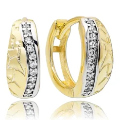 Balia Damen Creolen aus 333 Gelbgold mit Zirkonia BGO0055GW