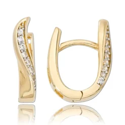 Balia Damen Creolen aus 333 Gelbgold mit Zirkonia BGO0057GW