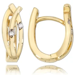 Balia Damen Creolen aus 333 Gelbgold mit Zirkonia BGO0059GW