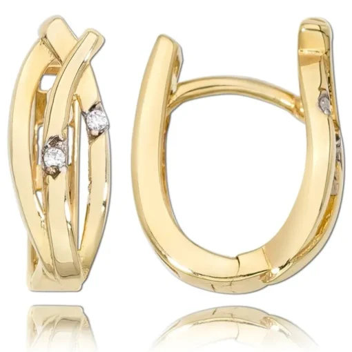 Balia Damen Creolen aus 333 Gelbgold mit Zirkonia BGO0059GW