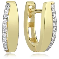 Balia Damen Creolen aus 333 Gelbgold mit Zirkonia BGO0002GW