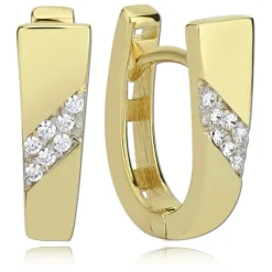 Balia Damen Creolen aus 333 Gelbgold mit Zirkonia BGO0003GW