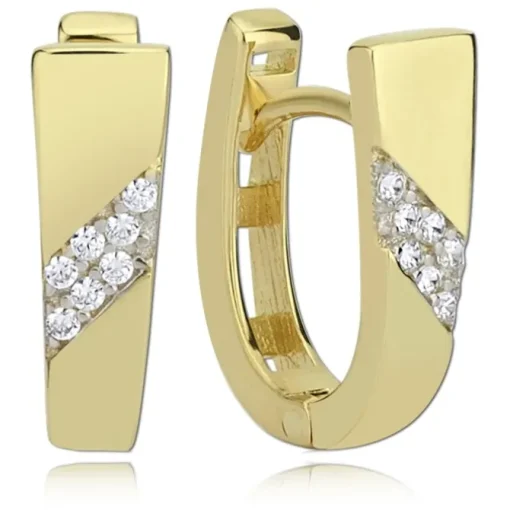 Balia Damen Creolen aus 333 Gelbgold mit Zirkonia BGO0003GW