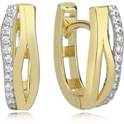 Balia Damen Creolen aus 333 Gelbgold mit Zirkonia BGO0001GW