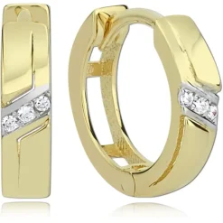 Balia Damen Creolen aus 333 Gelbgold mit Zirkonia BGO0011GW