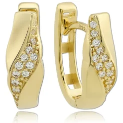 Balia Damen Creolen aus 333 Gelbgold mit Zirkonia BGO0122GW