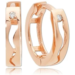 Balia Damen Creolen aus 333 Rosegold mit Zirkonia BGO0034RW