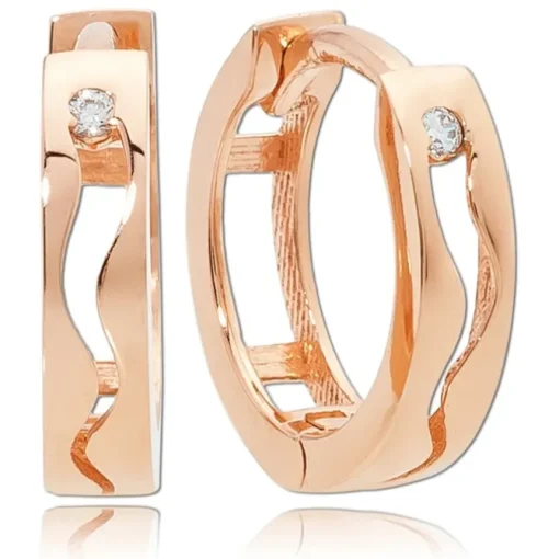Balia Damen Creolen aus 333 Rosegold mit Zirkonia BGO0034RW
