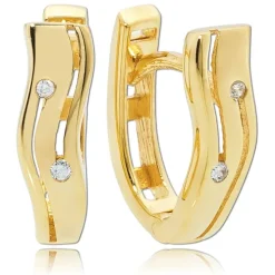 Balia Damen Creolen aus 333 Gelbgold mit Zirkonia BGO0046GW
