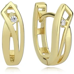 Balia Damen Creolen aus 333 Gelbgold mit Zirkonia BGO0005GW