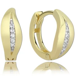 Balia Damen Creolen aus 333 Gelbgold mit Zirkonia BGO0007GW