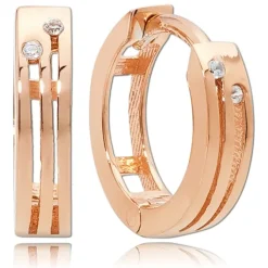 Balia Damen Creolen aus 333 Rosegold mit Zirkonia BGO0033RW