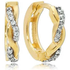 Balia Damen Creolen aus 333 Gelbgold mit Zirkonia BGO0035GW