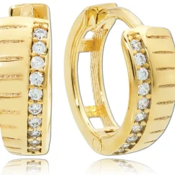 Balia Damen Creolen aus 333 Gelbgold mit Zirkonia BGO0037GW
