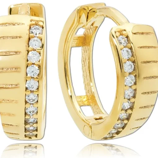 Balia Damen Creolen aus 333 Gelbgold mit Zirkonia BGO0037GW