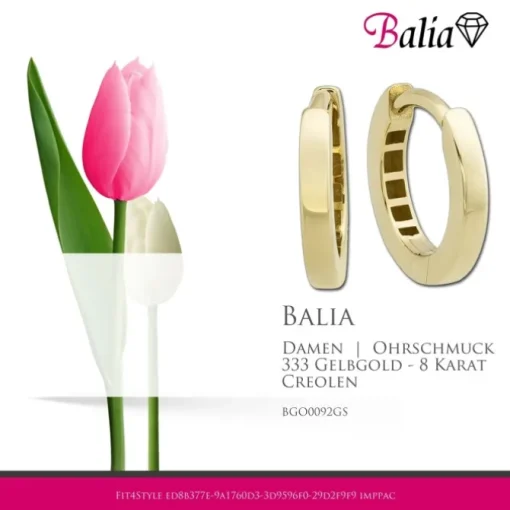 Balia Damen Creolen aus 333 Gelbgold BGO0092GS