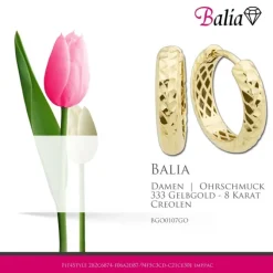 Balia Damen Creolen aus 333 Gelbgold BGO0107GO