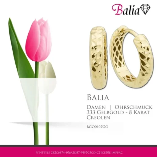 Balia Damen Creolen aus 333 Gelbgold BGO0107GO