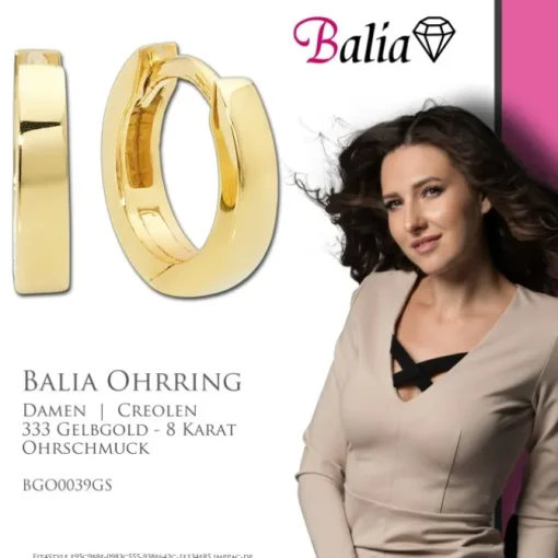 Balia Damen Creolen aus 333 Gelbgold BGO0039GS