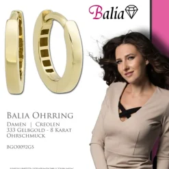 Balia Damen Creolen aus 333 Gelbgold BGO0092GS