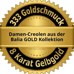 Balia Damen Creolen aus 333 Gelbgold mit Zirkonia BGO0002GW