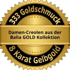 Balia Damen Creolen aus 333 Gelbgold mit Zirkonia BGO0001GW