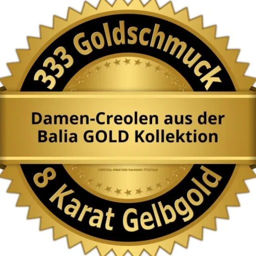 Balia Damen Creolen aus 333 Gelbgold mit Zirkonia BGO0001GW