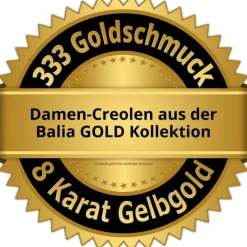 Balia Damen Creolen aus 333 Rosegold mit Zirkonia BGO0034RW