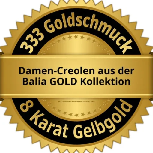 Balia Damen Creolen aus 333 Gelbgold mit Zirkonia BGO0046GW