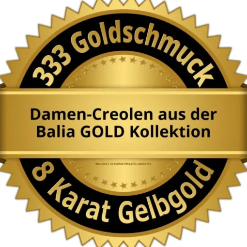 Balia Damen Creolen aus 333 Gelbgold mit Zirkonia BGO0007GW