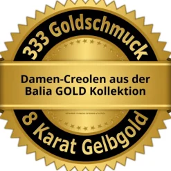 Balia Damen Creolen aus 333 Rosegold mit Zirkonia BGO0033RW