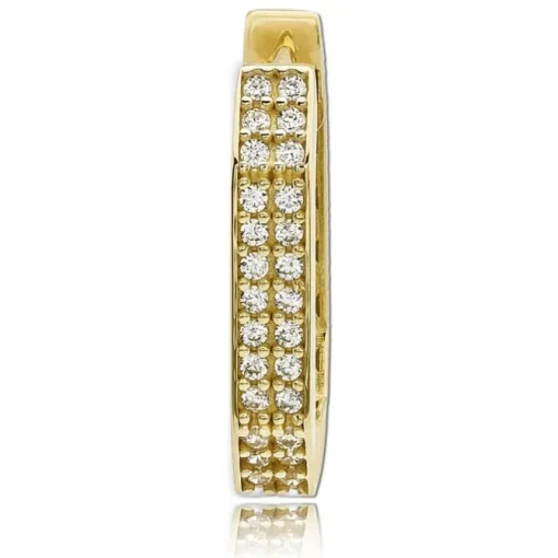 Balia Damen Creolen Karree Zirkonia aus 333 Gelbgold BGO0115GW