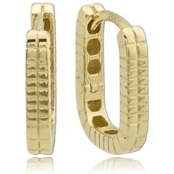 Balia Damen Creolen Muster eckig aus 333 Gelbgold BGO0108GO