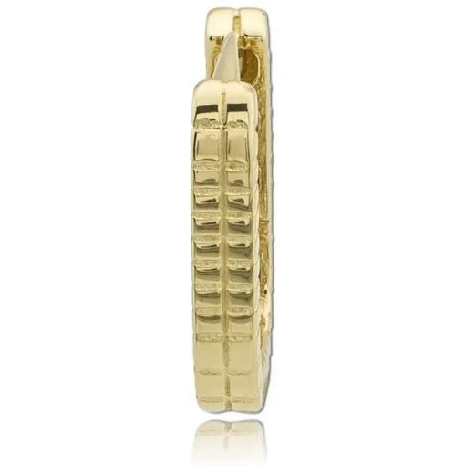Balia Damen Creolen Muster eckig aus 333 Gelbgold BGO0108GO