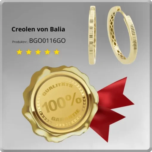 Balia Damen Creolen Shape aus 333 Gelbgold BGO0116GO