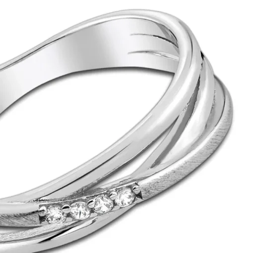 Balia Damen Fashion Ring aus 925 Silber Zirkonia weiß Gr.60 BAR023W60