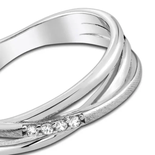 Balia Damen Fashion Ring aus 925 Silber Zirkonia weiß Gr.56 BAR023W56