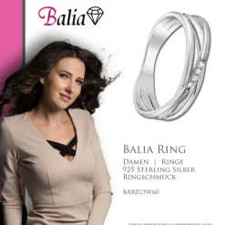Balia Damen Fashion Ring aus 925 Silber Zirkonia weiß Gr.60 BAR023W60