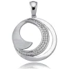 Balia Damen Kettenanhänger 925 Silber matt und poliert BAH0004SW