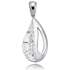 Balia Damen Kettenanhänger 925 Silber matt und geschlagen BAH0016SO