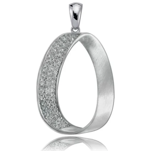 Balia Damen Kettenanhänger 925 Silber matt und poliert BAH0018SW