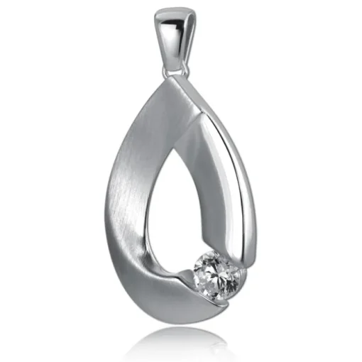 Balia Damen Kettenanhänger 925 Silber matt und poliert BAH0025SW