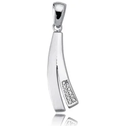 Balia Damen Kettenanhänger 925 Silber matt und poliert BAH0002SW