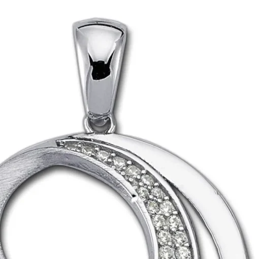 Balia Damen Kettenanhänger 925 Silber matt und poliert BAH0004SW