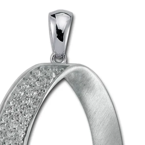 Balia Damen Kettenanhänger 925 Silber matt und poliert BAH0018SW