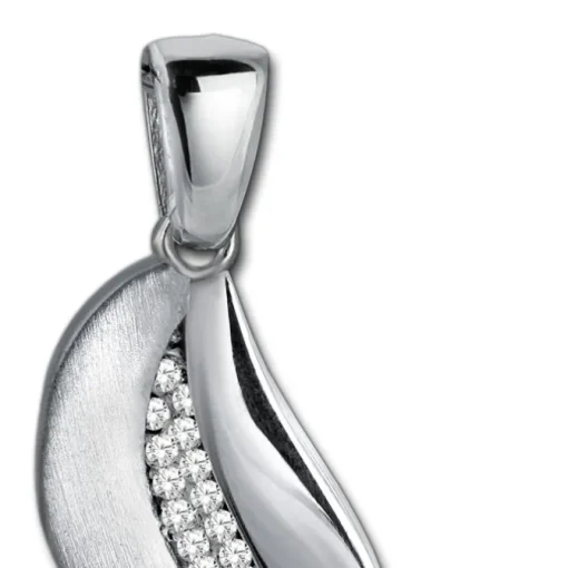 Balia Damen Kettenanhänger 925 Silber matt und poliert BAH0027SW