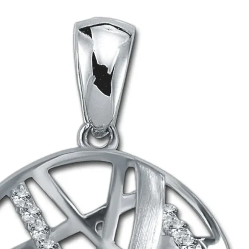Balia Damen Kettenanhänger 925 Silber matt und poliert BAH0039SW